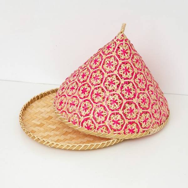 Lồng bàn tre hình chóp kèm mẹt